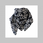 pentagramy veľká čierna šatka materiál 100% bavlna rozmery 100x100cm